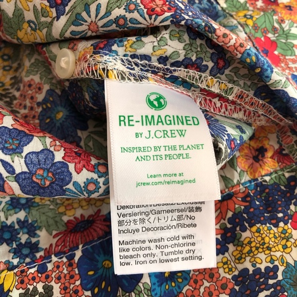 New: J Crew Cotton Poplin Top in Liberty Margaret Annie Floral Print. Size S - Picture 11 of 13